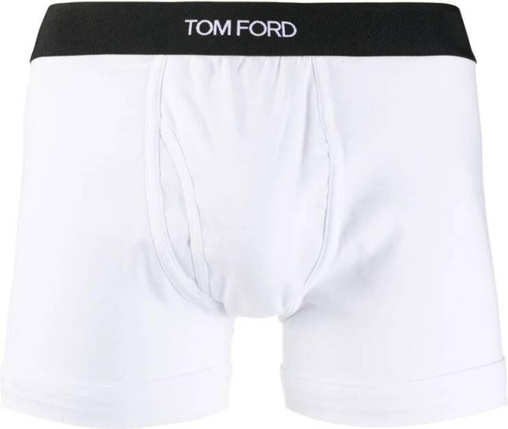 Tom Ford Klassiek Wit Stretch Katoenen Ondergoed White Heren