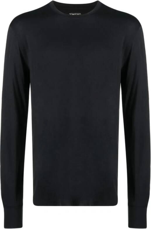Tom Ford Upgrade je garderobe met stijlvolle crew neck sweatshirt Zwart Heren