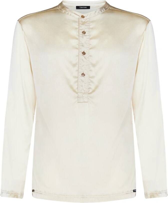 Tom Ford Upgrade je garderobe Wit Casual Overhemd Ss23 White Heren