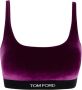 Tom Ford Velvet Logo Bralette Purple Dames - Thumbnail 1