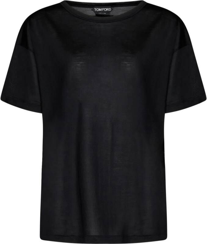 Tom Ford Vrouwen s kleding t-shirts Polos Black Ss23 Zwart Dames