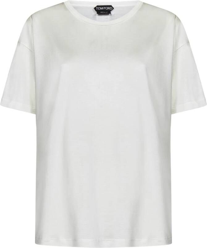 Tom Ford Vrouwen s kleding t-shirts Polos White Ss23 Wit Dames