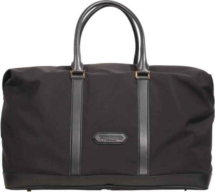 Tom Ford Zwarte leren schoudertas Black Heren
