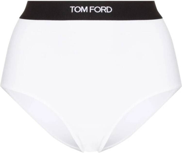 Tom Ford Wit ondergoed met geribbelde tailleband White Dames
