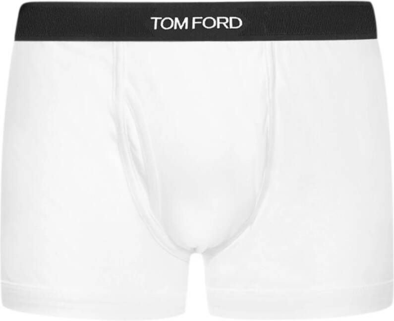 Tom Ford Witte Boxershorts met Contrasterend Logo Pak van 2 Wit Heren