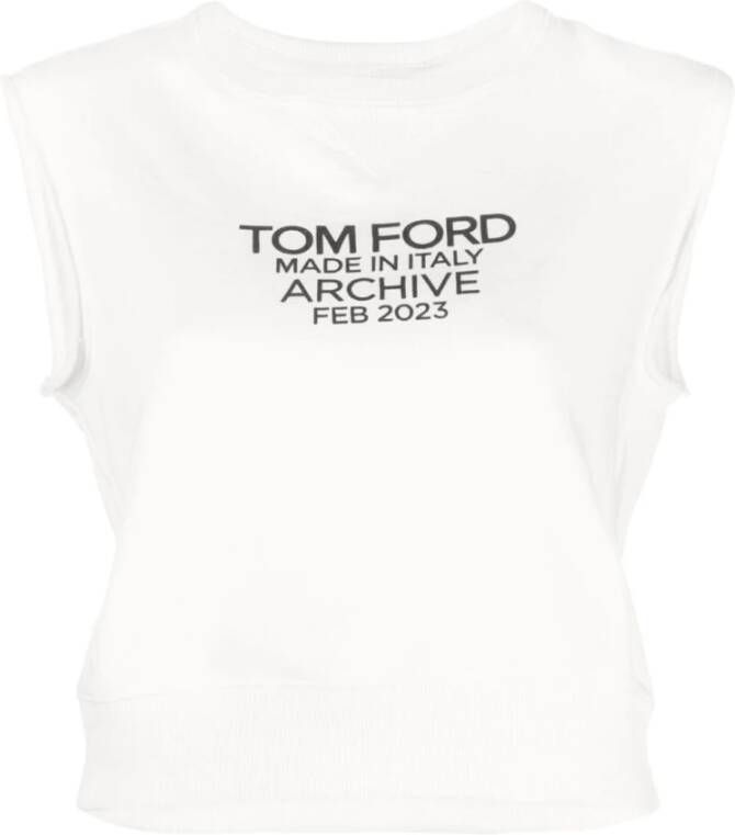 Tom Ford Witte Topkleding voor Vrouwen Aw23 White Dames