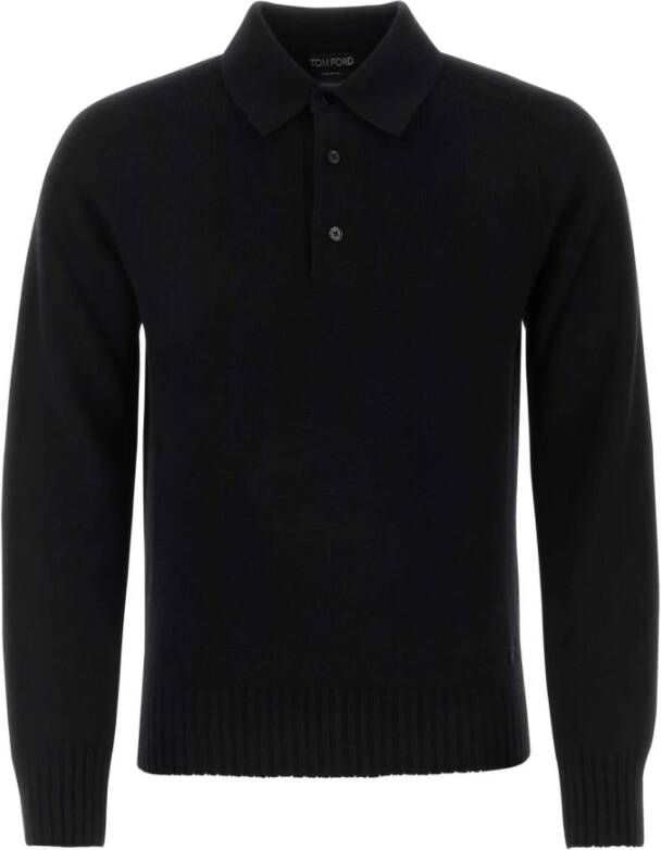 Tom Ford Zwart Cashmere Polo Shirt Zwart Heren