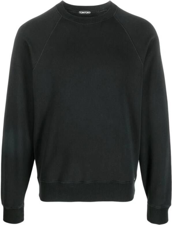 Tom Ford Zwart Raglan-Mouw Crew-Neck Sweatshirt Zwart Heren