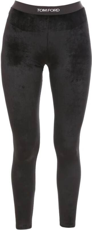 Tom Ford Zwarte Chenille Leggings Aw23 Stijl Zwart Dames