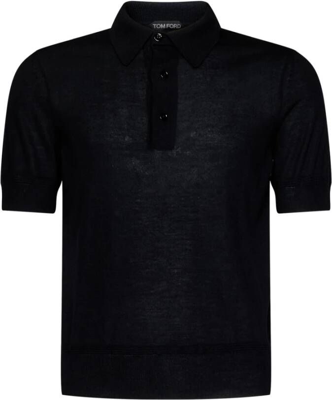 Tom Ford Zwarte Heren T-Shirt Verfijnde Stijl Aw23 Zwart Heren