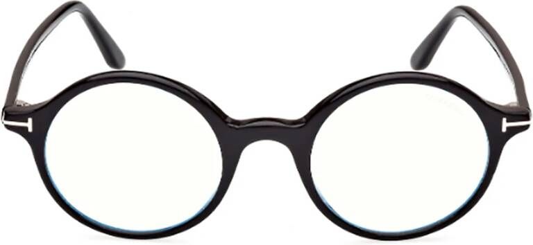 Tom Ford Bruine Ss23 Dames Optische Brillen Zwarte optische monturen met knoopsluiting Brown Black Dames