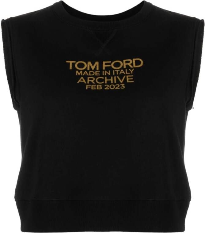 Tom Ford Zwarte Top Stijlvol Ontwerp Zwart Dames