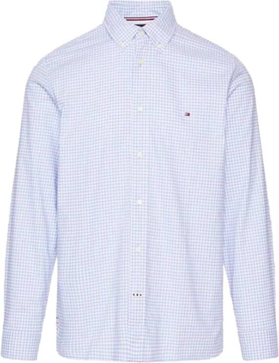 Tommy Hilfiger geruit regular fit overhemd 1985 OXFORD GINGHAM cloudy blue optic white