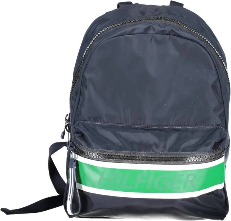Tommy Hilfiger Blauwe Polyester Rugzak met Laptop Houder Blue Unisex