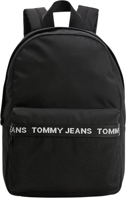Tommy Hilfiger Zwarte Polyester Rugzak met Ritssluiting Black Heren
