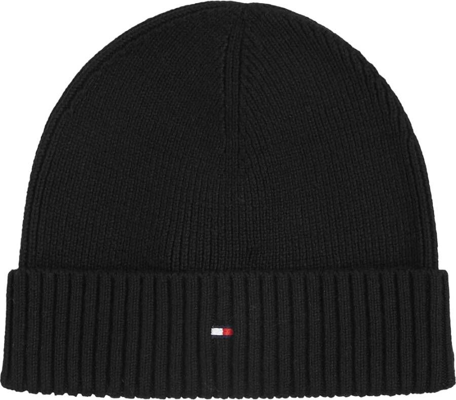 Tommy Hilfiger Beanie met labelstitching model 'ESSENTIAL FLAG BEANIE'