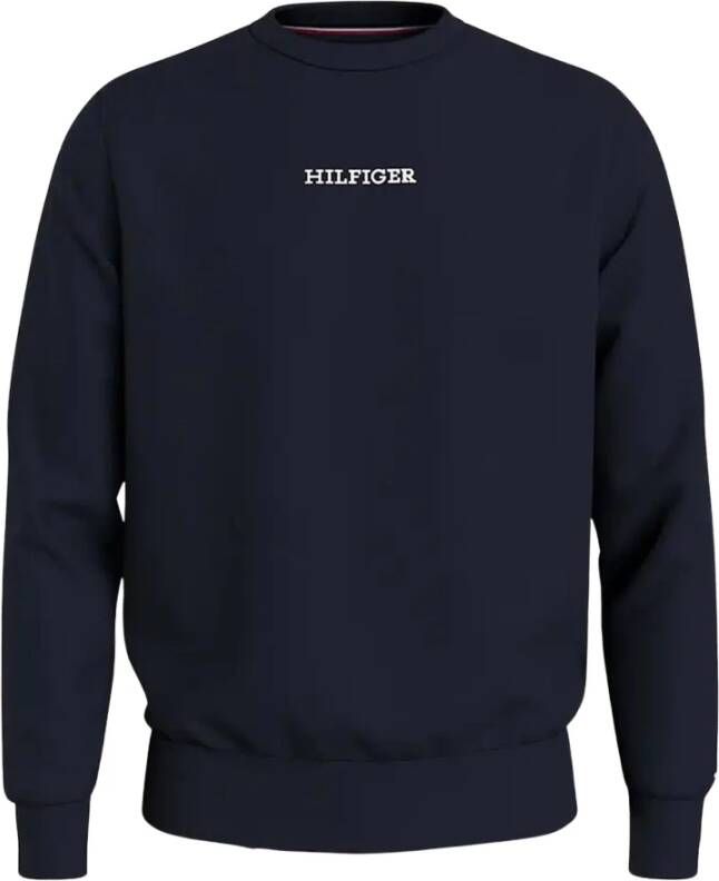 Tommy Hilfiger Blauwe Logo Sweatshirt Heren Blauw Heren