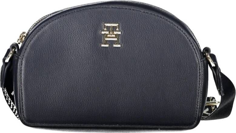 Tommy Hilfiger Blauwe Polyester Handtas met Verstelbare Schouderband Blauw Dames