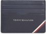 Tommy Hilfiger Blauwe leren kaarthouder met contrastdetails Blue Heren - Thumbnail 1