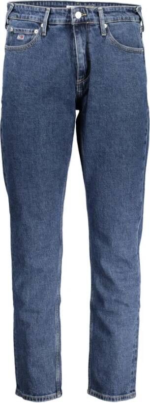 Tommy Hilfiger Blue Cotton Jeans & Pant Blauw Heren