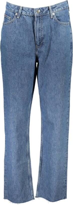 Tommy Hilfiger Klassieke Blauwe Straight Jeans 5 Zakken Blue Dames
