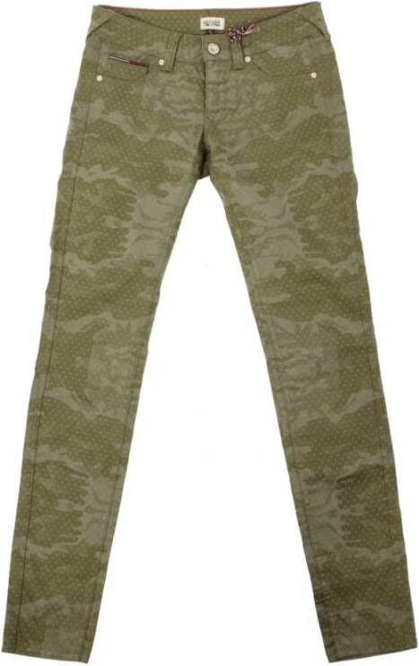 Tommy Hilfiger Groene Skinny Broek voor Dames Green Dames