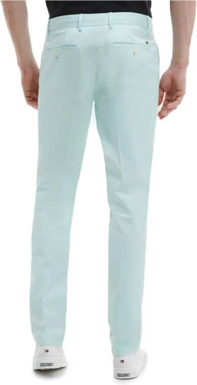 Tommy Hilfiger Katoenen broek met zichtbaar logo voor heren Blue Heren