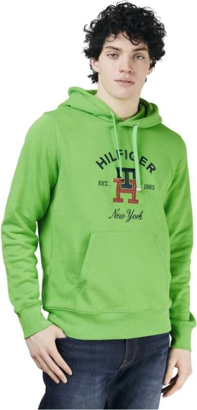Tommy Hilfiger Hooded Longsleeve Heren T-shirt Green Heren