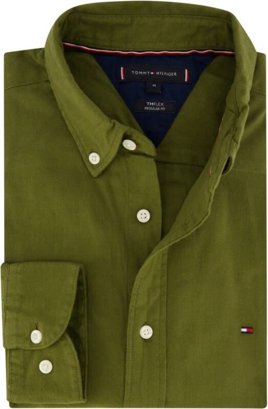 Tommy Hilfiger regular fit overhemd met biologisch katoen putting green