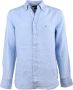 Tommy Hilfiger Lichtblauwe Casual Overhemd Pgment Dyed Li Solid Rf Shirt - Thumbnail 8