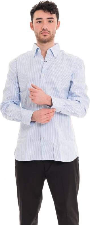 Tommy Hilfiger DC Oxford Stripe RF Overhemd Blue Heren