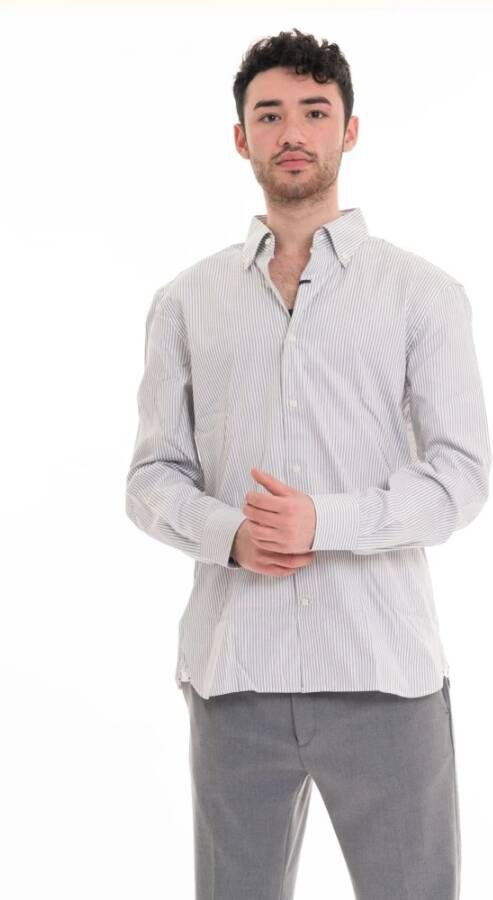 Tommy Hilfiger DC Oxford Stripe RF Overhemd Gray Heren