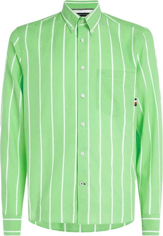 Tommy Hilfiger Casual Jersey Katoenen Overhemd Green Heren