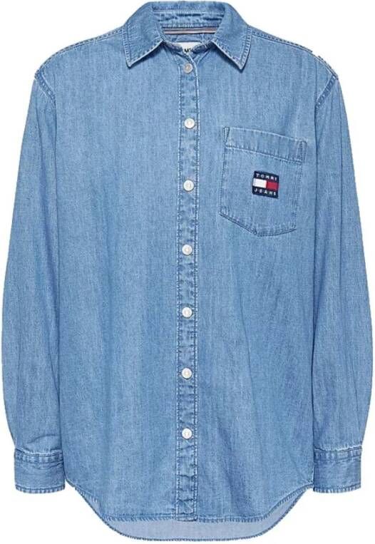 TOMMY JEANS Top TJW CHAMBRAY BADGE BOYF SHIRT