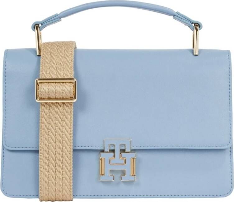 Tommy Hilfiger Schoudertas van leer met labelapplicatie