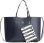 Tommy Hilfiger Blauwe Polyurethaan Schoudertas met Contrasterende Details Blauw Dames - Thumbnail 9