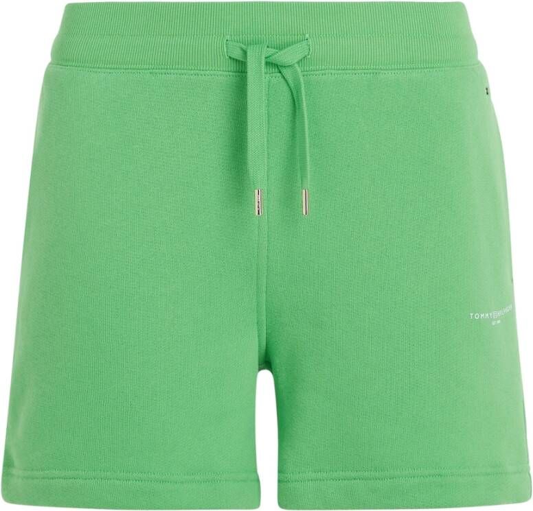 Tommy Hilfiger 1985 Mini Crop Logo Shorts Groen Green Dames