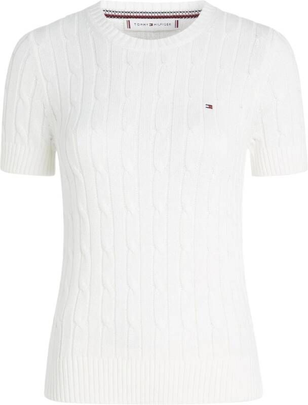 Tommy Hilfiger Gebreide blouse met ronde hals model 'MINI CABLE'
