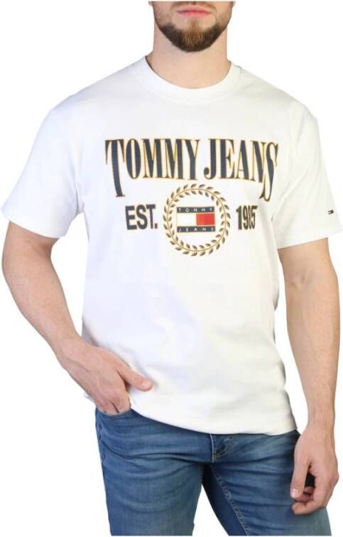 Tommy Hilfiger Heren T-shirt met korte mouwen en ronde hals White Heren