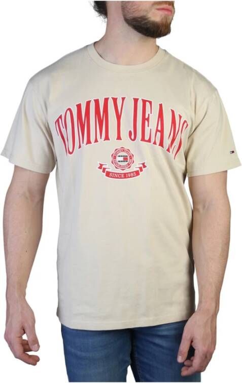Tommy Hilfiger Heren T-shirt met korte mouwen en ronde hals Brown Heren