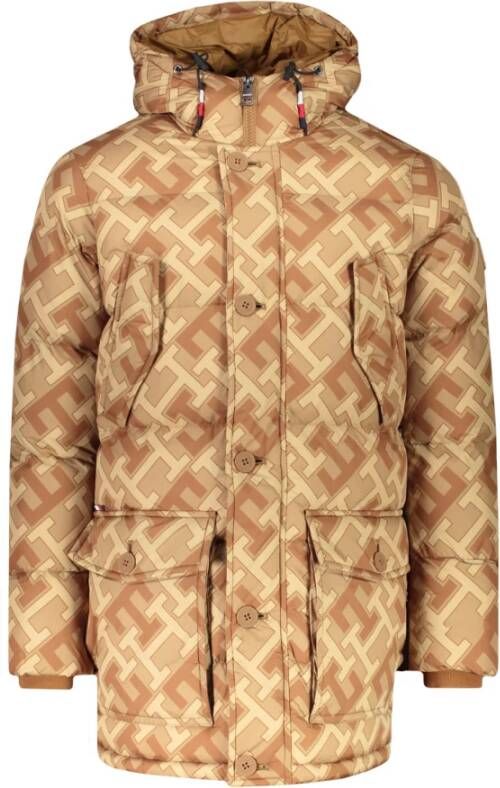 Tommy Hilfiger Gewatteerde parka met monogramprint Multicolor Heren