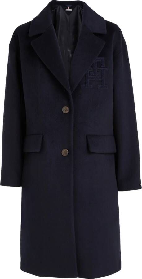 Tommy Hilfiger Double-Breasted Coats Blauw Dames