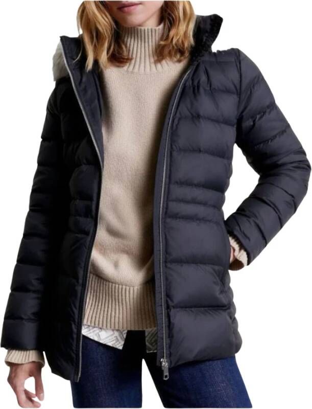 Tommy Hilfiger Donsjack TYRA DOWN JACKET WITH FUR met rand van imitatiebont op de capuchon
