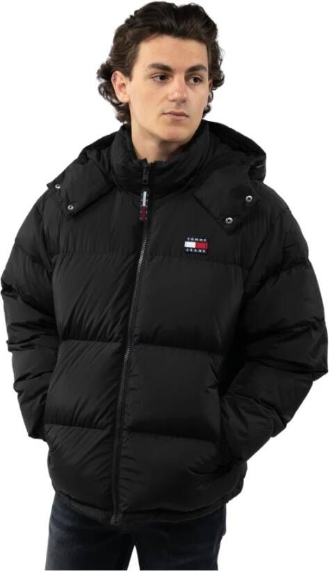 Tommy Hilfiger Zwarte gewatteerde jas met hoge kraag en capuchon Black Heren - Foto 6