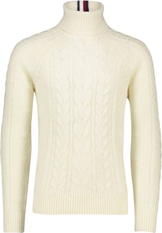 Tommy Hilfiger Heren Cable Roll Neck Coltrui White Heren