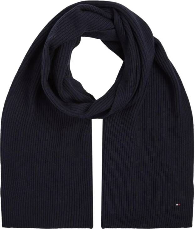 Tommy Hilfiger essential flag knit scarf Blauw Dames