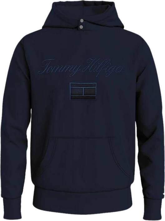 Tommy Hilfiger Flex sweatshirt met kap en geborduurd logo Blauw Heren