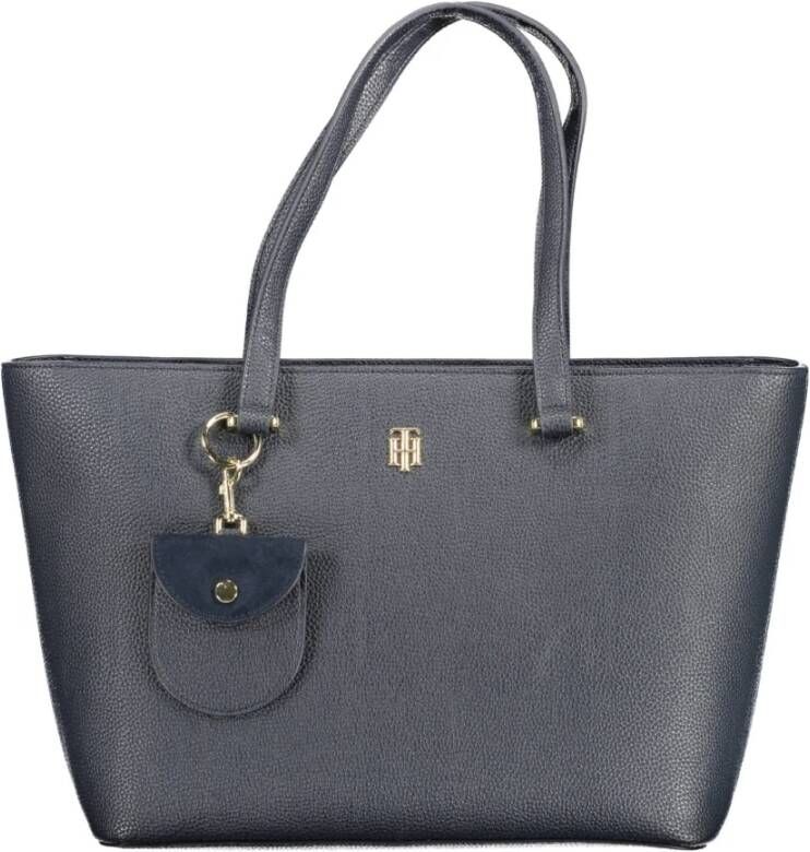 Tommy Hilfiger Blauwe Schoudertas met Afneembare Muntportemonnee Blue Dames