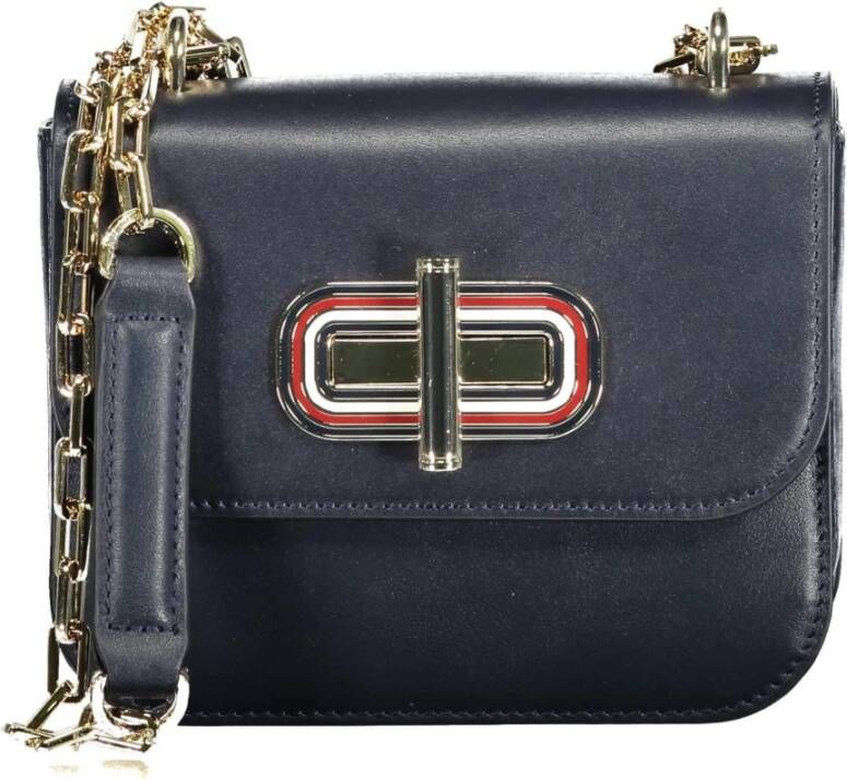 Tommy Hilfiger Blauwe Crossbody Tas met Contrastdetails Blue Dames