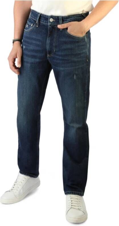 Tommy Hilfiger Heren Slim Fit Jeans in effen kleur Blue Heren